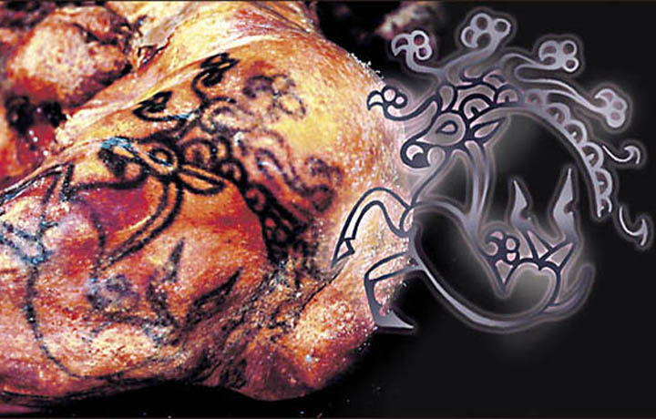 Siberian mummified princess tattoos
