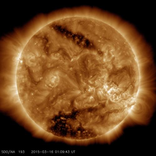 suns two coronal holes