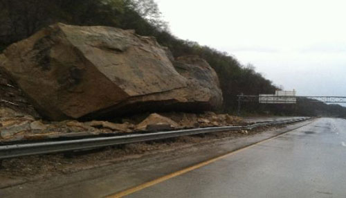Ohio highway boulder 2