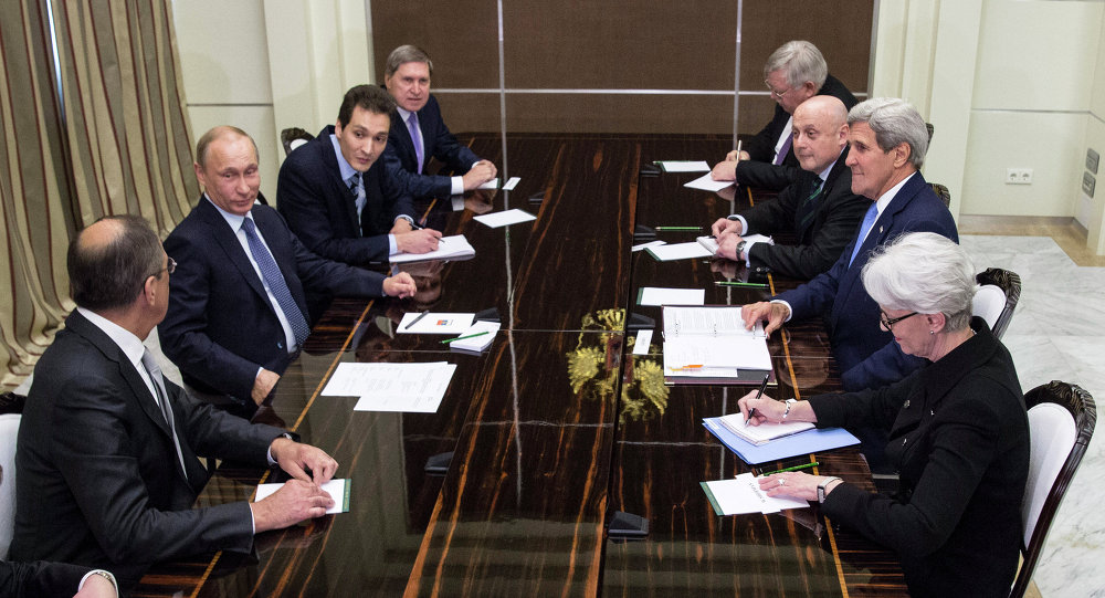 Putin and Kerry Meeting