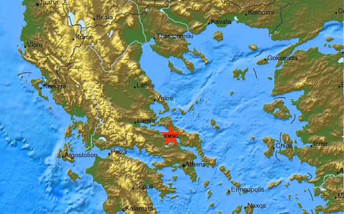 earthquake near Athens, Greece