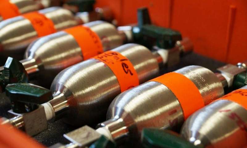 Newport-Inglewood fault gas cylinders