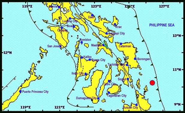 earthquake off philippines