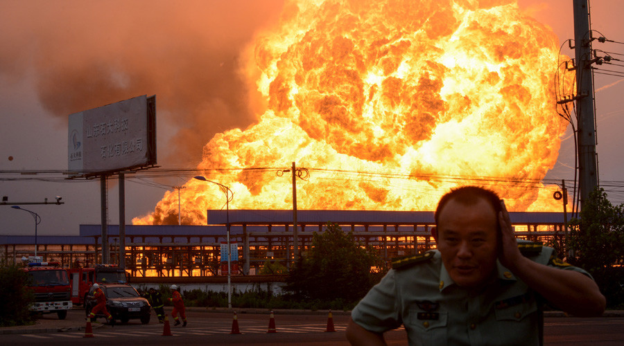 petrochemical fire in China