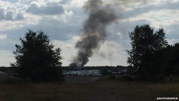 Click to enlarge Bin laden crash in Hampshire