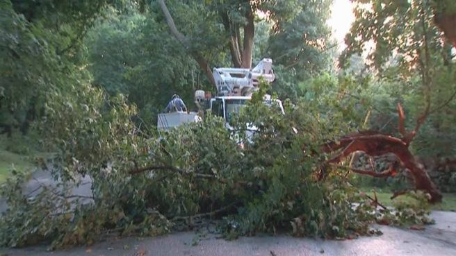 Click to enlarge microburst damage in Rhode Island