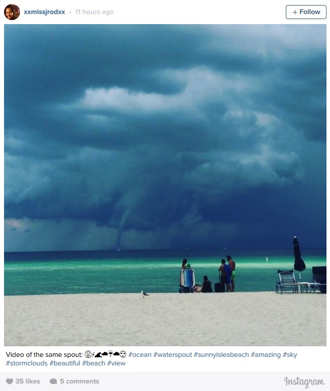 Miami waterspout