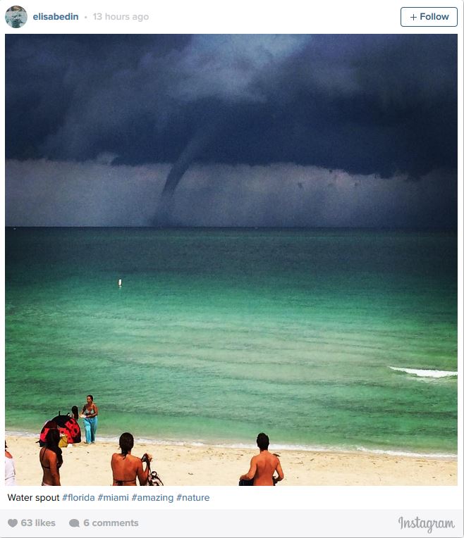 Miami beach waterspout