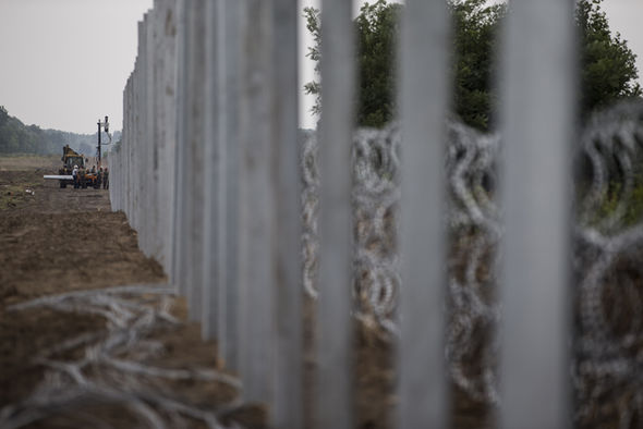Hungary's fence on Serbian border