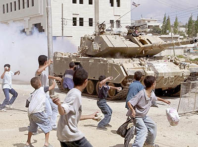 stones tanks israel palestine