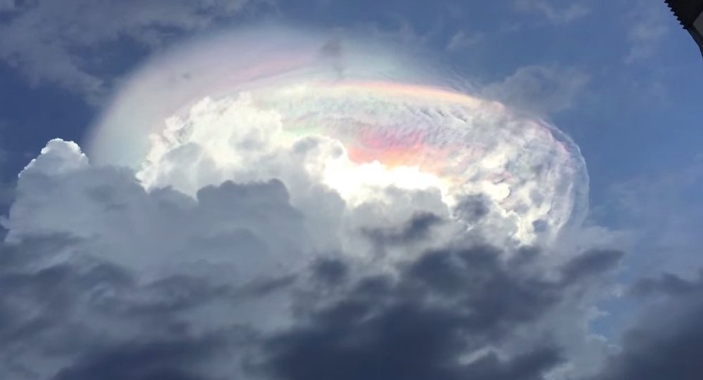 multicolored clouds rainbow