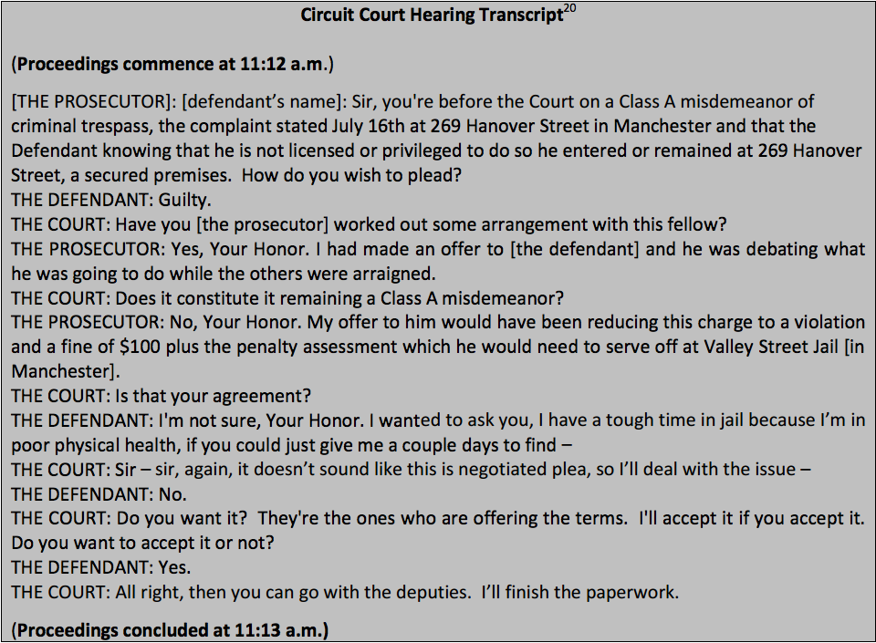 circuit court hearing transcript