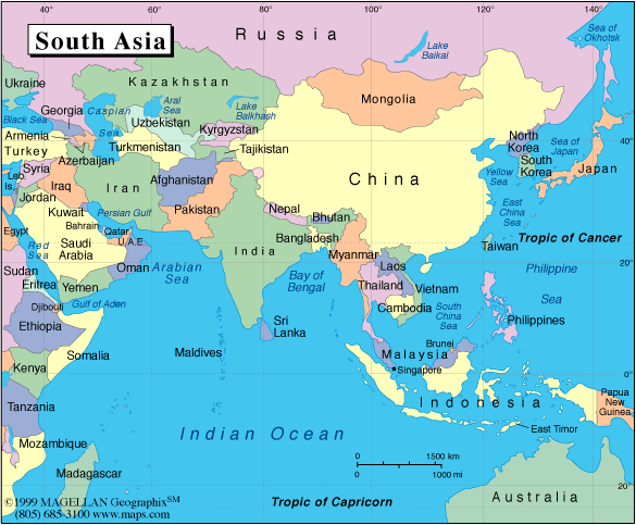 Click to enlarge South Asia
