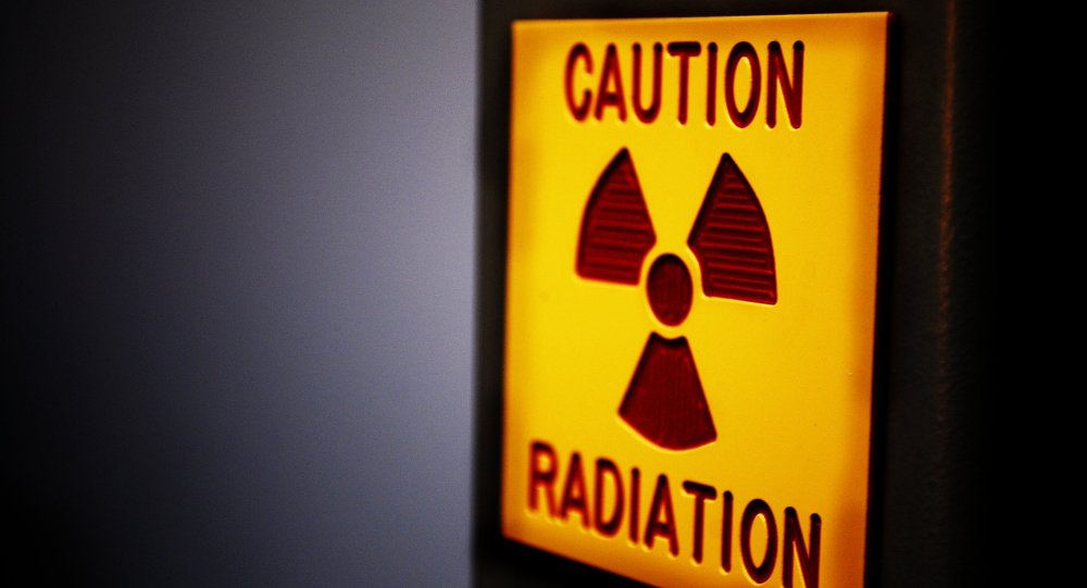 Radiation caution sign