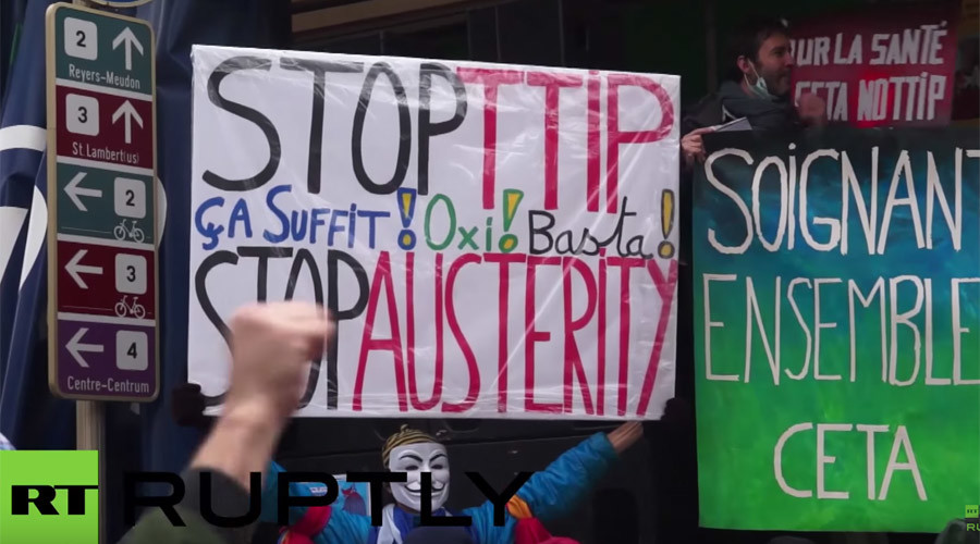 TTIP protests Brussels