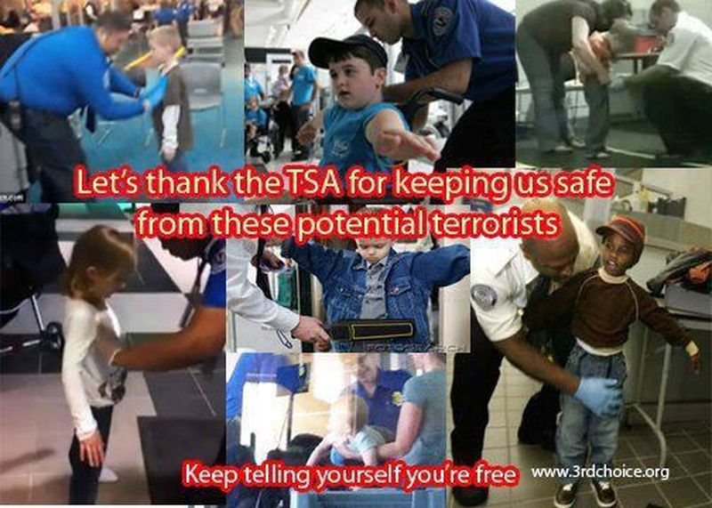 TSA kids keep telling yourself that you're free meme