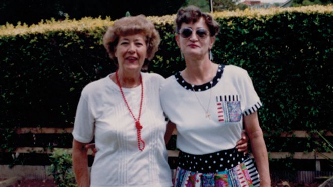 Pamela Smedley and mother