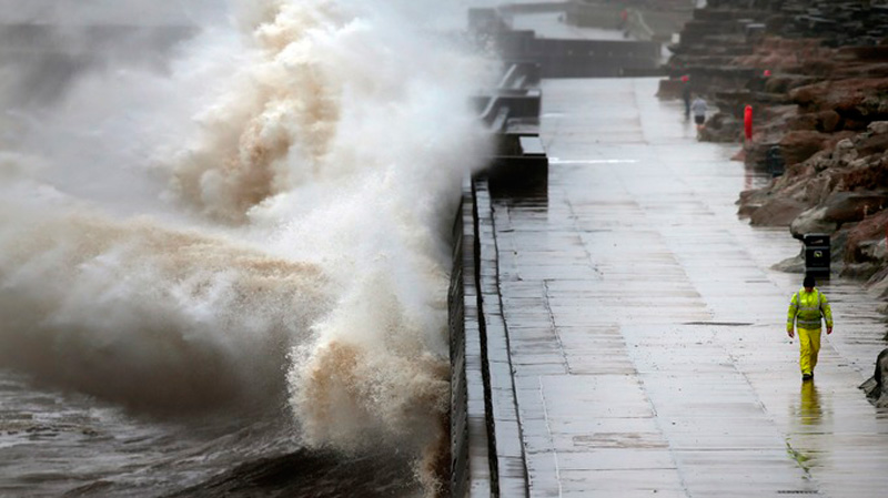 Blackpool storm waves