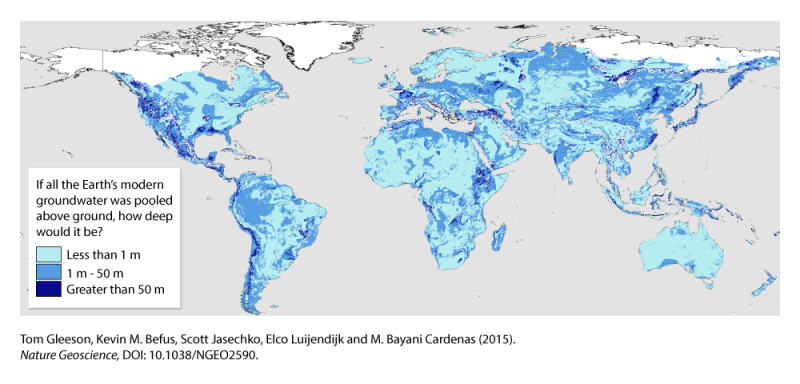Earth's modern groundwater map