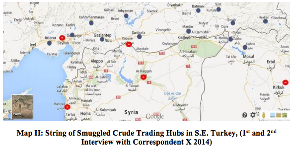 Click to enlarge Oil smuggling map