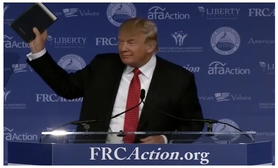 Click to enlarge Trump waving
