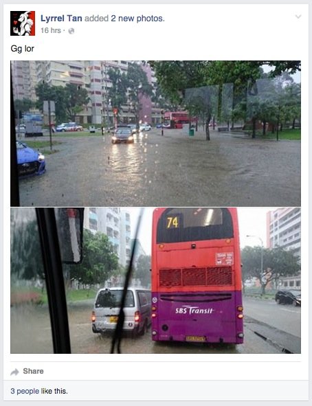 Singapore flooding