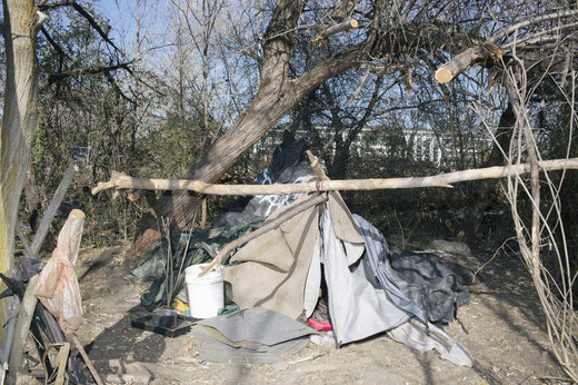 Homeless camp in Utah