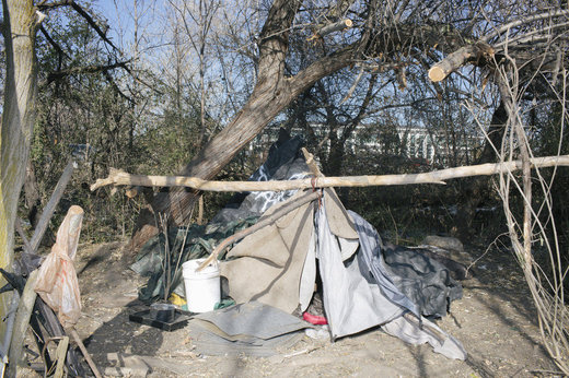 Click to enlarge Homeless camp in Utah