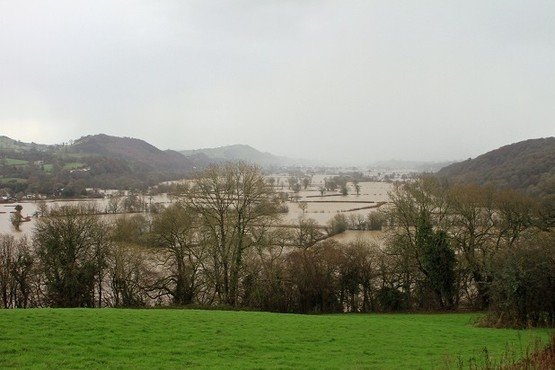 Floods Carmarthen, Wales