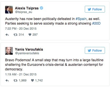 Tweets Tsipras spanish election