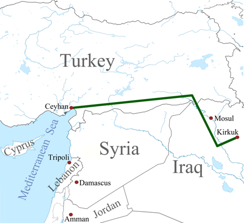 kurdistan oil map turkey