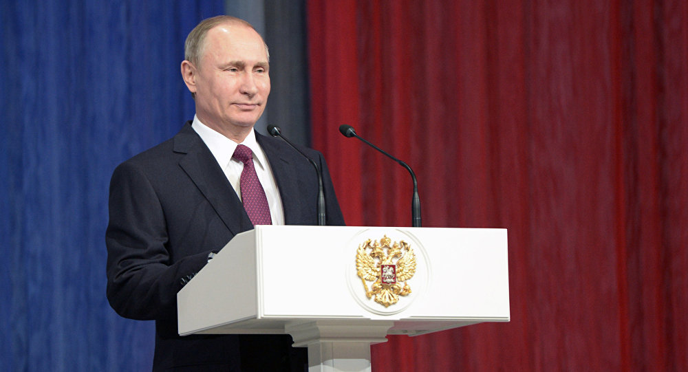 Putin giving speech