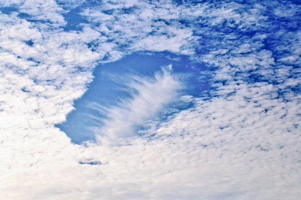 hole punch cloud over Atmore, Al