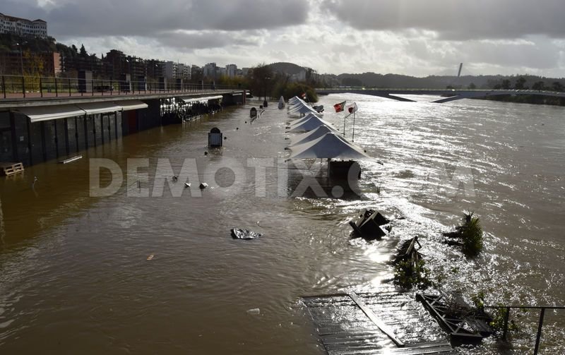 Flooded Mondego River