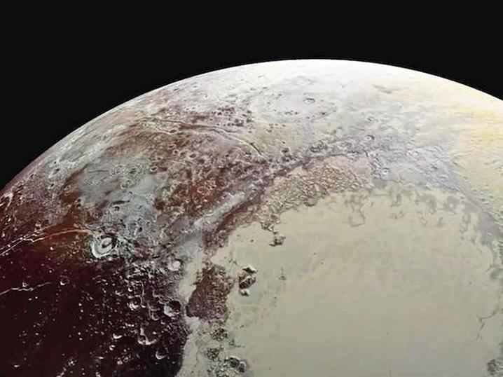 Pluto seen from New Horizons
