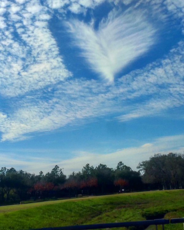 Heart-shaped punch hole cloud