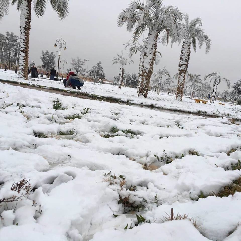 Click to enlarge Snow in Saudi Arabia