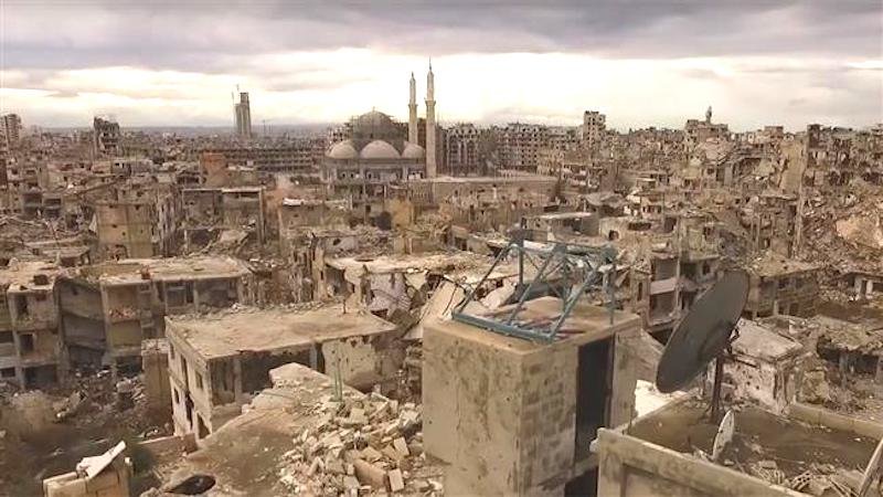 bombed syria