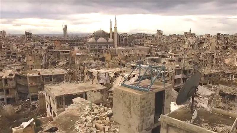 Click to enlarge bombed syria