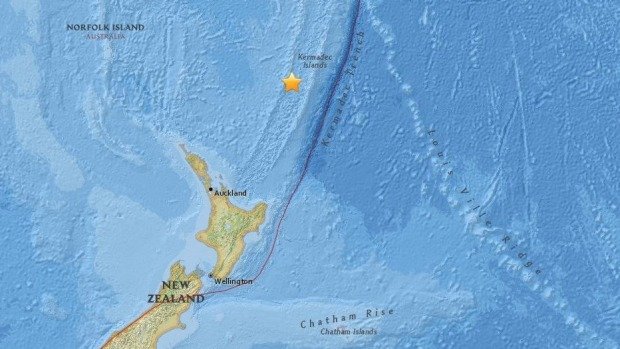 Click to enlarge The location of the quake.