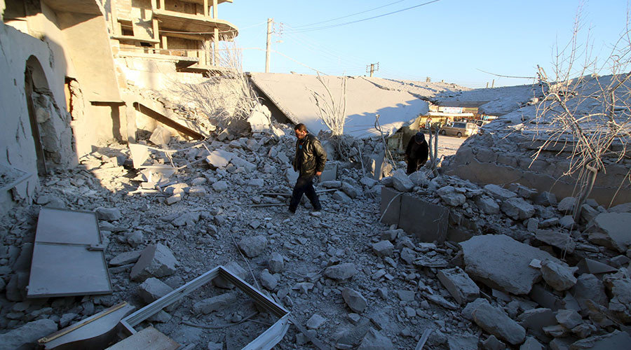Aleppo airstrike damage