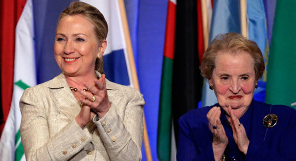 Hillary Clinton and Madeleine Albright