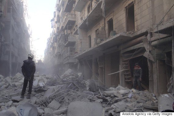 Aleppo building Rubble