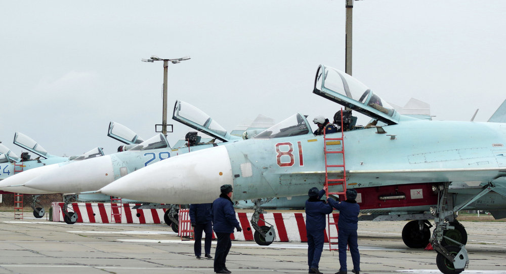 Russian Sukhoi SU-27 jets
