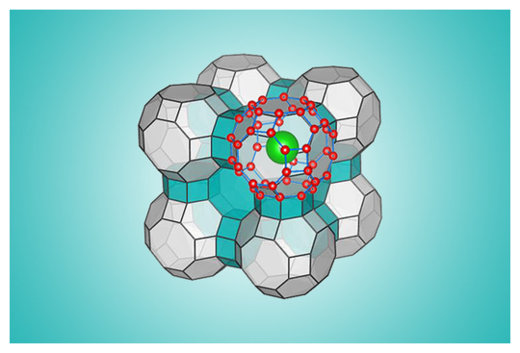 Click to enlarge Ice's molecular configuration.