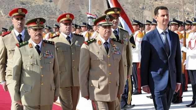 President Assad with some of his Generals