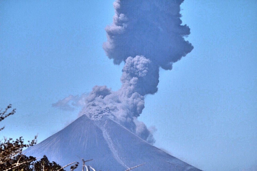 Nicaragua’s Momotombo Volcano continues to erupt after a century of inactivity, on Sunday, Feb. 21, 2016.  