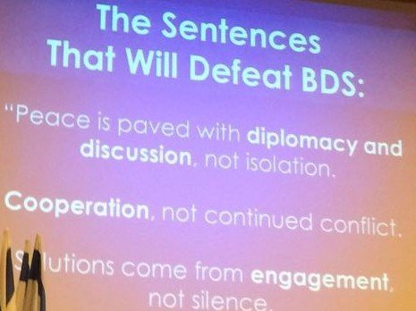 Sentences to defeat BDS