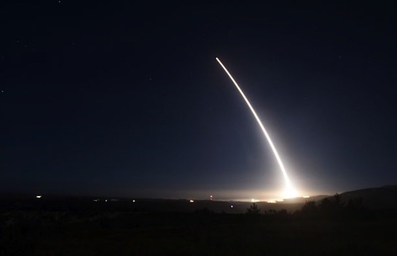 The unarmed Minuteman III missile