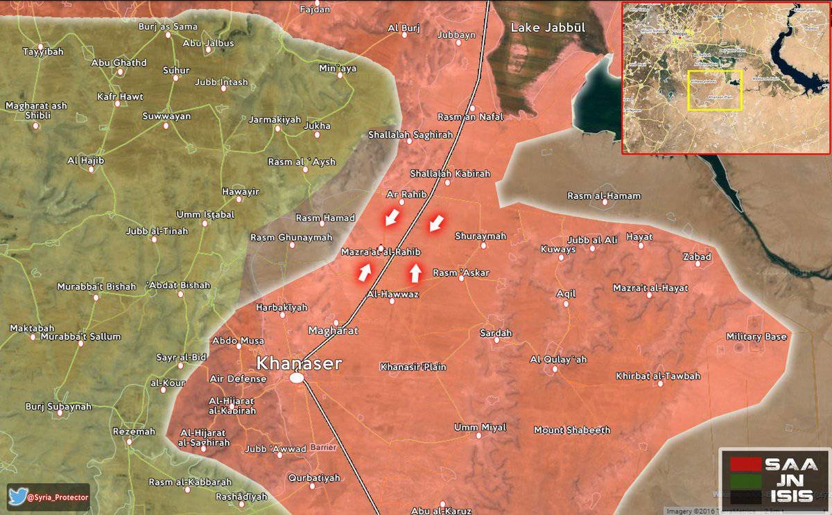 Khanaser Syria map